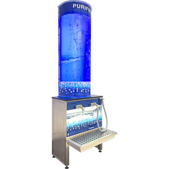 Complete 2 Tap Glass Tank Dispenser - Excluding Purification System - Image 4