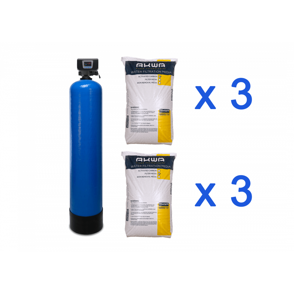 Automatic Mega Char Whole House Water Filters 150 litre F67C1 Digital