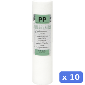 Filter cartridge - 10 inch 1 micron Melt blown Sediment filter - standard (10 Pack)