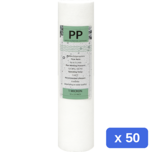 Filter cartridge - 10 inch 1 micron Melt blown Sediment filter - standard (50 Pack)