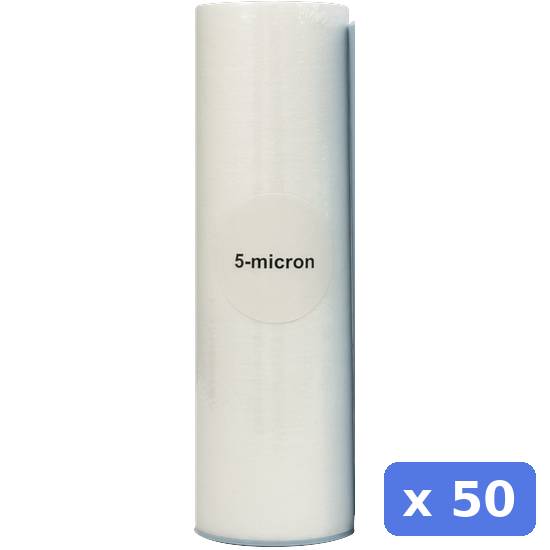 Filter cartridge - 10 inch Sediment filter 5 micron (new type) - 50 Pack