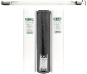 Big Blue Water Filter Set - 20 inch (50 + CTO + 5 + 55W UV)