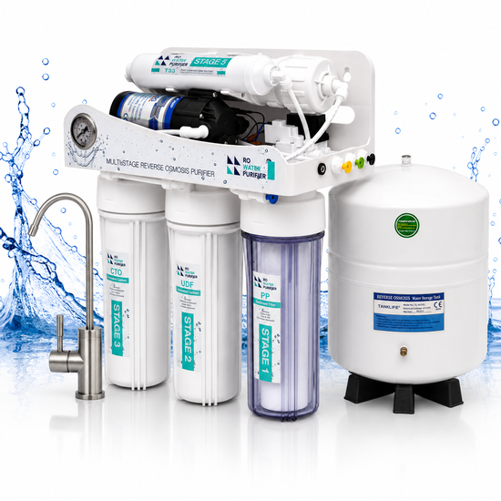 Reverse Osmosis 5 Stage water filter system with booster pump